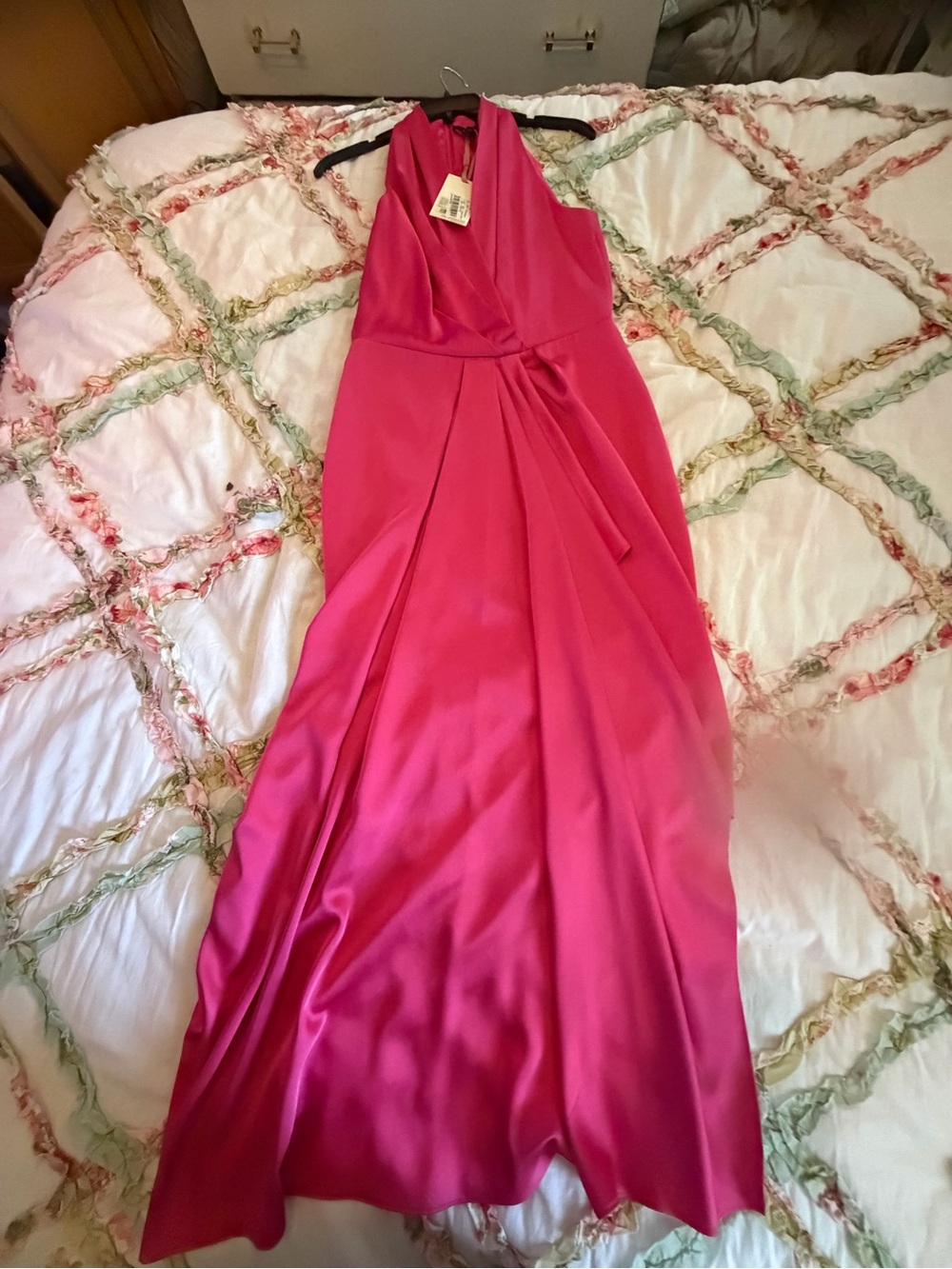 Alex Marie Draped Maxi Dress in Hot Pink - Picture 11 of 11